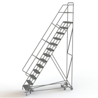 &eacute;chelles roulantes multidirectionnelles, 13 marches, Largeur de la marche 24", Hauteur de la plateforme 130", Acier TGS INDUSTRIEL