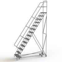 &eacute;chelles roulantes multidirectionnelles, 14 marches, Largeur de la marche 24", Hauteur de la plateforme 140", Acier TGS INDUSTRIEL