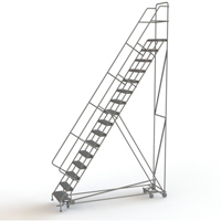 &eacute;chelles roulantes multidirectionnelles, 16 marches, Largeur de la marche 24", Hauteur de la plateforme 160", Acier TGS INDUSTRIEL