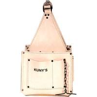 Porte-outils pour &eacute;lectricien et travaux d'entretien, Cuir, 17 pochettes, Beige TGS INDUSTRIEL