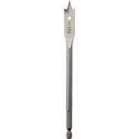 Flat Boring Bit, 1/2" Diameter, 1/4" Hex Shank, 6" Length TGS INDUSTRIEL