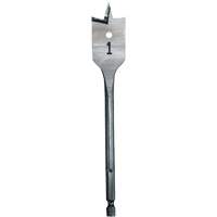 Flat Boring Bit, 1" Diameter, 1/4" Hex Shank, 6" Length TGS INDUSTRIEL