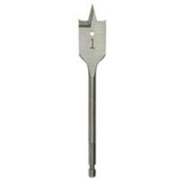 Flat Boring Bit, 1-1/8" Diameter, 1/4" Hex Shank, 6" Length TGS INDUSTRIEL