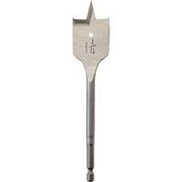 Flat Boring Bit, 1-1/4" Diameter, 1/4" Hex Shank, 6" Length TGS INDUSTRIEL