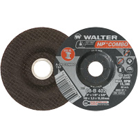 HP Combo Depressed Center Combination Wheel, 4" x 1/8", 5/8" Arbor, Type 27 TGS INDUSTRIEL