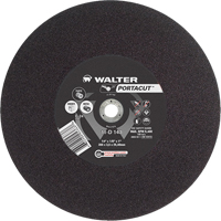 Meule &agrave; tronçonner rapide en acier inoxydable Portacut, 14" x 1/8", Arbre de 1", Type 1, Carbure de silicium, 5400 Tr/min TGS INDUSTRIEL