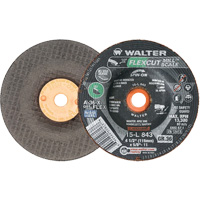 FLEXCUT MILL SCALE Grinding Wheel, 4-1/2", 36 Grit, Aluminum Oxide, 5/8"-11, 13300 RPM, Type 29 TGS INDUSTRIEL