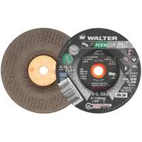 FLEXCUT MILL SCALE Grinding Wheel, 5", 36 Grit, Aluminum Oxide, 5/8"-11, 12200 RPM, Type 29 TGS INDUSTRIEL