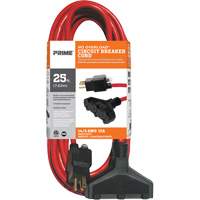 Cordon rallonge en vinyle, Ext&eacute;rieur, SJTW, AWG 14/3, 15 A, 3 prise(s), 25' TGS INDUSTRIEL