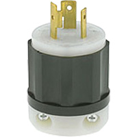 2-Pole 3-Wire Grounding Locking Plug, Nylon, 20 Amps, 250 V, L6-20P TGS INDUSTRIEL