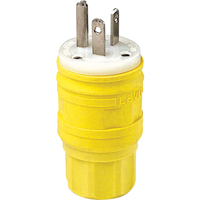 Wetguard Watertight Straight Blade Plug, Plastic, 20 A, 250 V TGS INDUSTRIEL