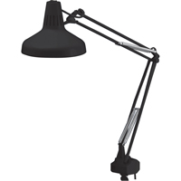 Heavy-duty Combination Task Light, 22/60 W, Fluorescent/Incandescent, 45" Neck, Black TGS INDUSTRIEL