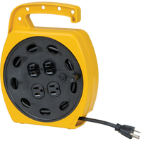 Cordons rallonges &agrave; enrouler, 25', SJT, Calibre de 16/3, 10 A TGS INDUSTRIEL