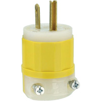 Industrial Grade Straight-Blade Plug, Impact Modified Nylon, 15 A, 125 V TGS INDUSTRIEL