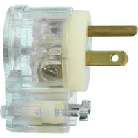 Angled Hospital Grade Extension Plug, Nylon, 15 Amps, 125 V TGS INDUSTRIEL