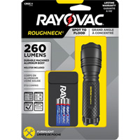 Tactical Spot-to-Flood Flashlight, LED, 320 Lumens, AAA Batteries TGS INDUSTRIEL