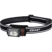 Lampe frontale COAST WPH10R &agrave; deux couleurs avec aimant et agrafe, DEL, 500 lumens, 3,25 hres de fonctionnement, piles Rechargeable TGS INDUSTRIEL