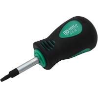 Stubby Square Recess Screwdriver, #1 Tip, Round, 3-1/4" L, Cushion Grip Handle TGS INDUSTRIEL